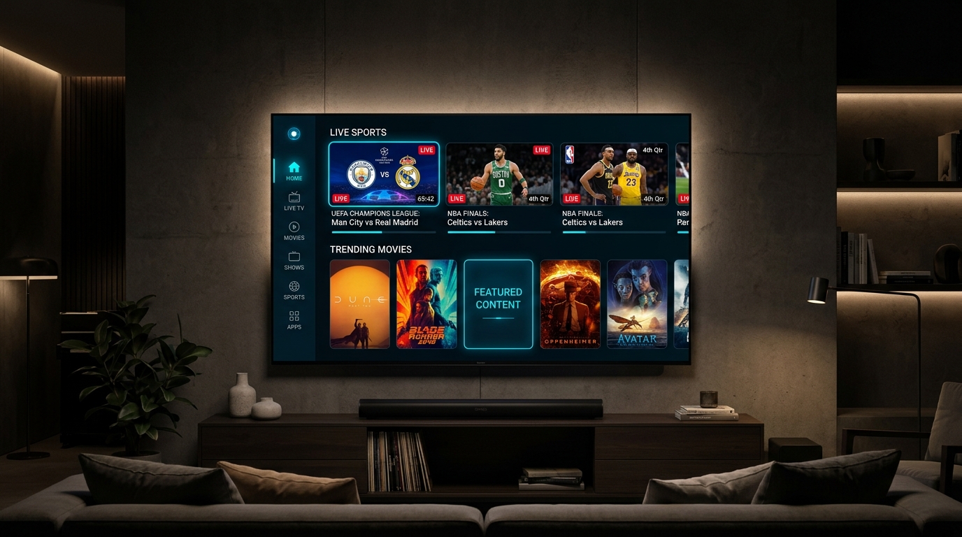 iScreenHD Modern IPTV Smart TV Media Player Interface